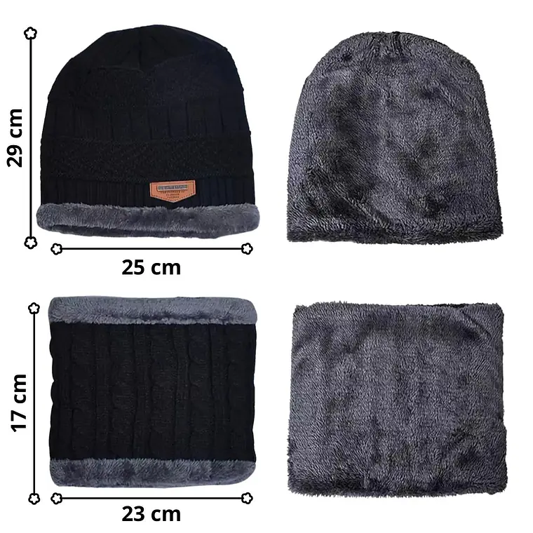 Gorro Mas Cuello Con Chiporro Unisex Azul 6