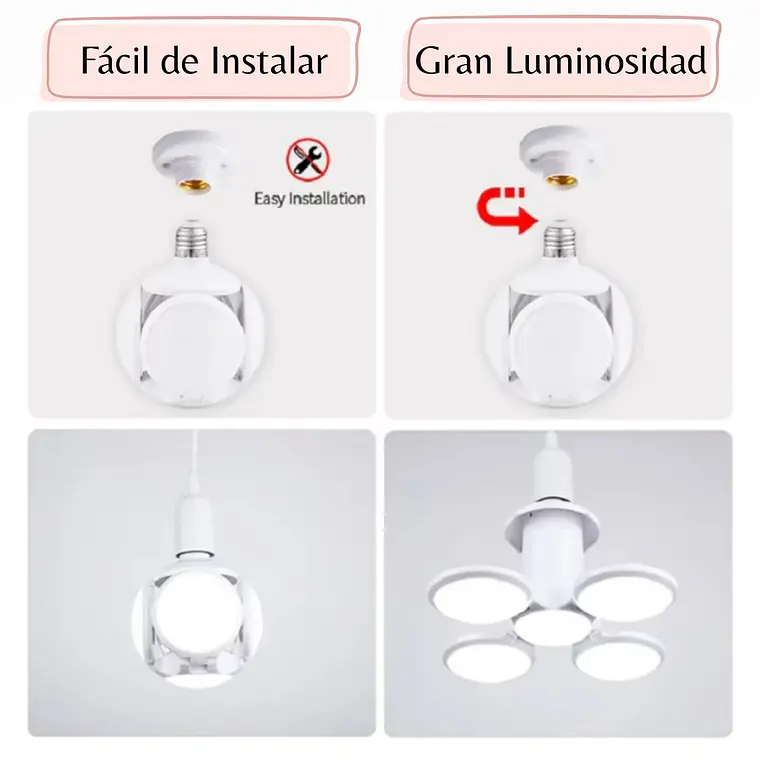 Ampolleta LED E-27 40W 6500K Tipo Balon Ajustable 7