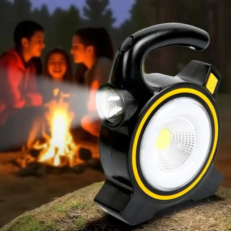 Linterna Multifuncional Recargable Solar + USB Con Foco De Emergencia JY-819 2