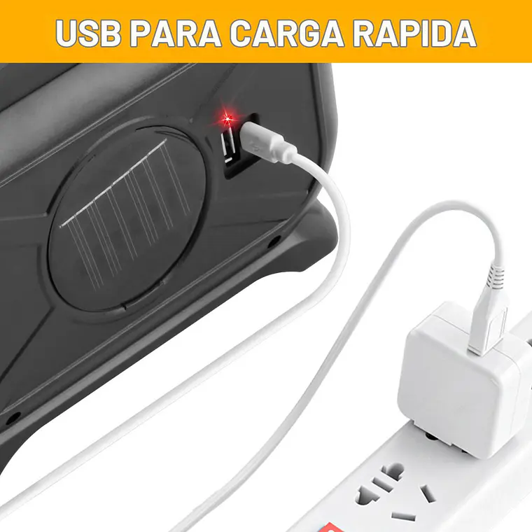 Foco Linterna Solar Recargable MS-03 3