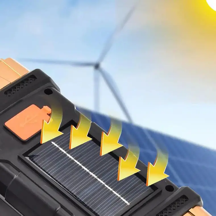Linterna Solar De Emergencia Portatil MS-2289 3