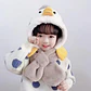 Gorro Infnatil Chiporro Con Bufanda Pinguino Café - Miniatura 3