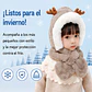 Gorro Infantil Diseño Reno Rosa con Bufanda Integrada  - Miniatura 11