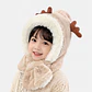 Gorro Infantil Diseño Reno Beige con Bufanda  - Miniatura 1