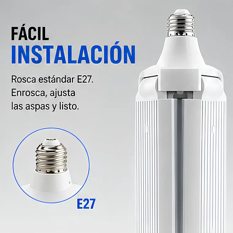 Ampolleta Led De 3 Aspas Ajustables 45W E-27 5