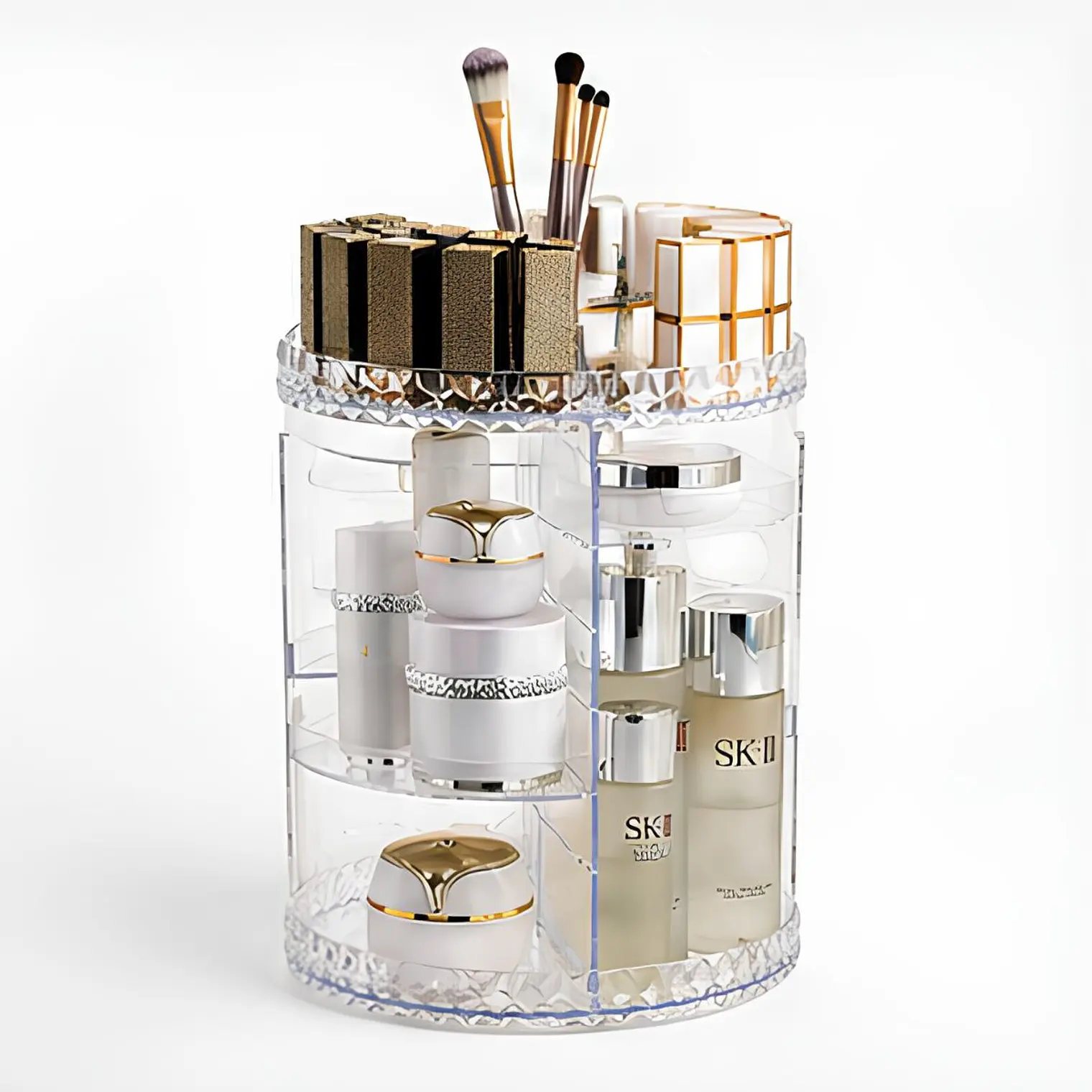 Exhibidor Organizador Giratorio 360° Cosméticos y Perfumes 2