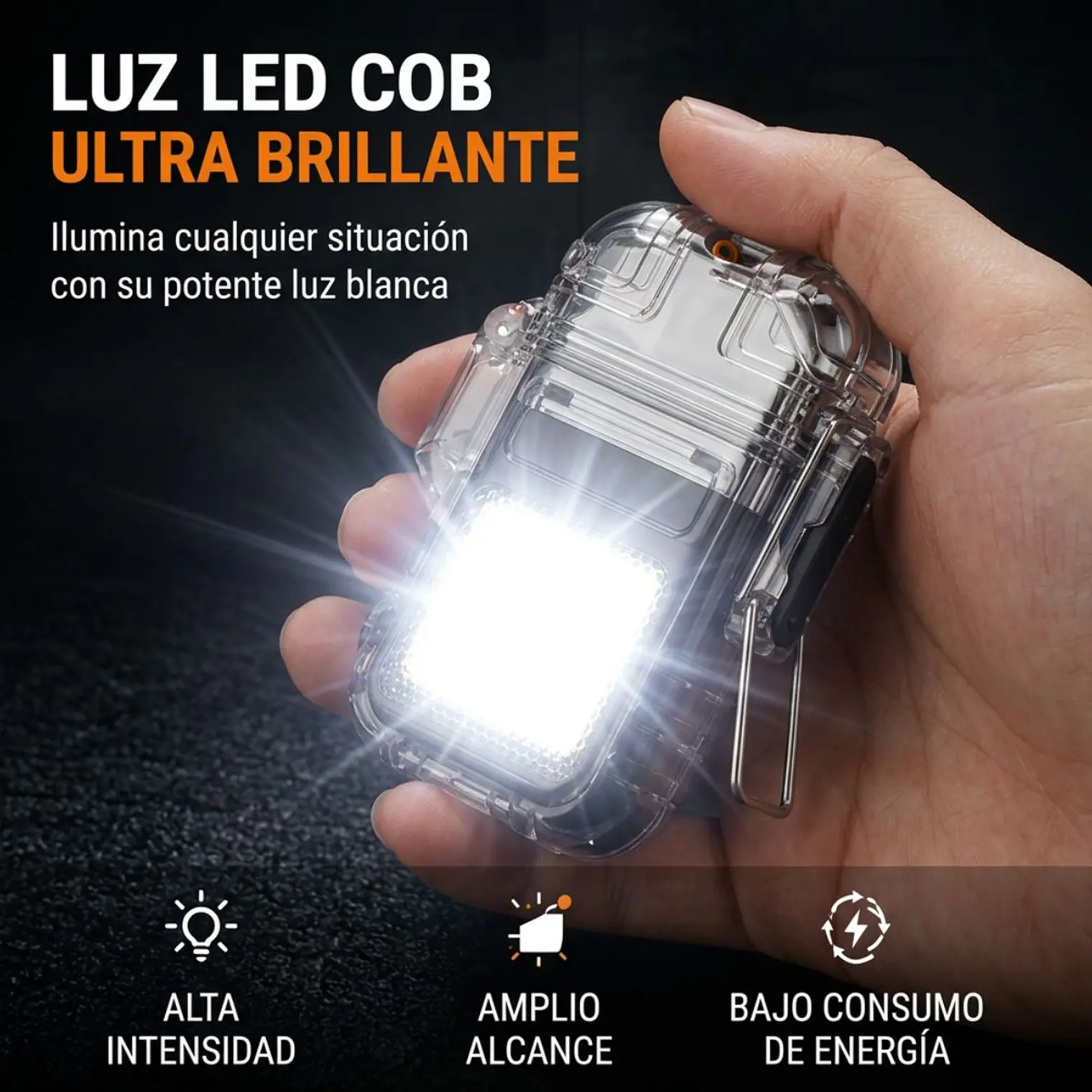 Encendedor Con Luz Led Recargable Tipo Llavero 2