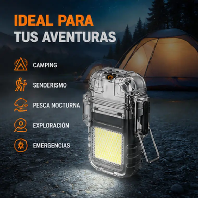 Encendedor Con Luz Led Recargable Tipo Llavero 3