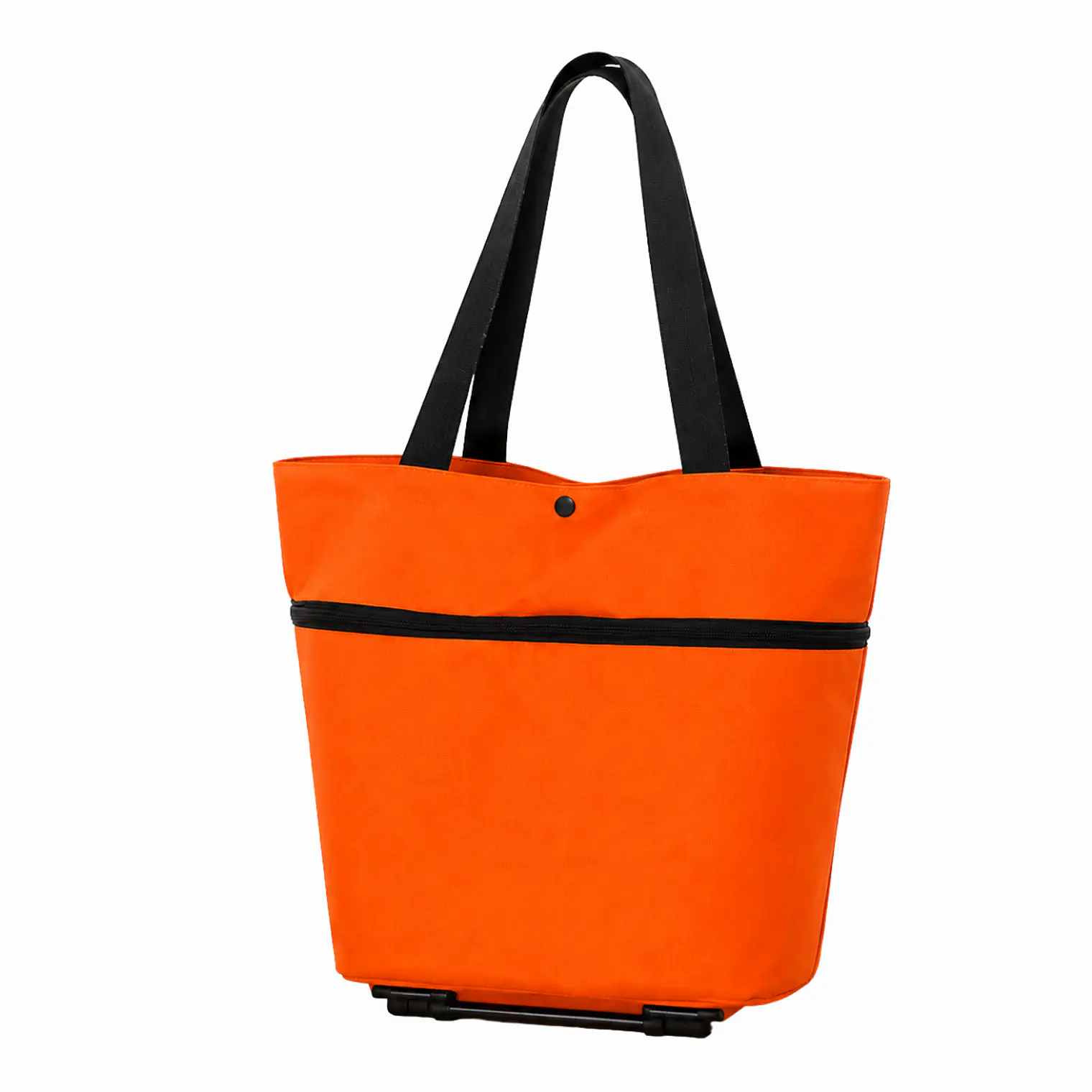 Carrito De Compras Plegable Con Ruedas Naranjo 9