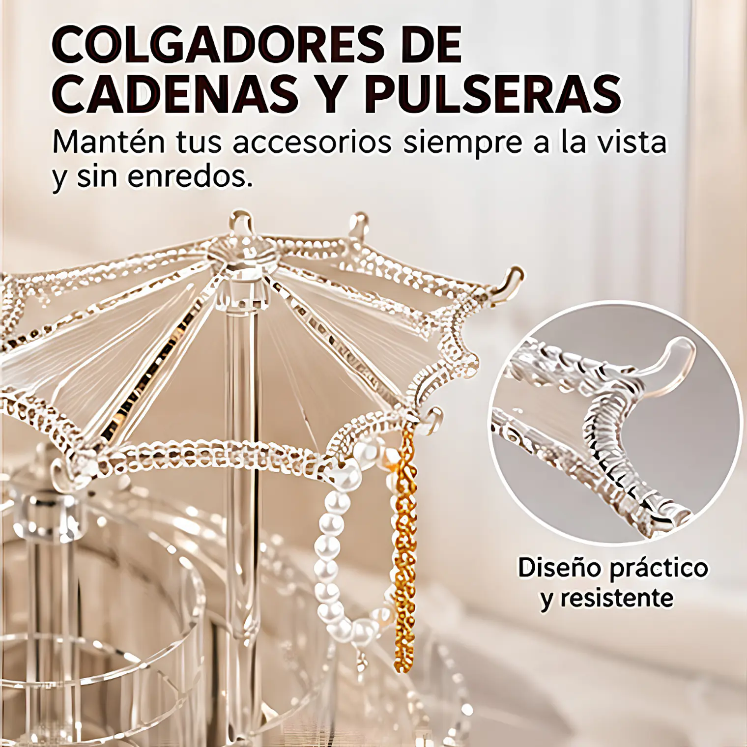 Organizador de Cosméticos Giratorio 360° de Acrílico Transparente 4