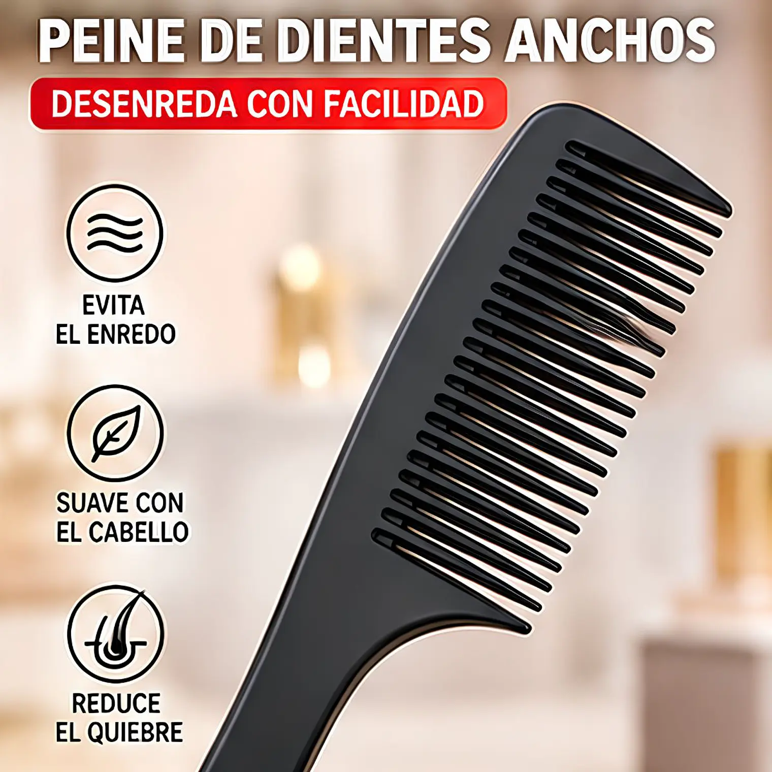 Set De Cabello 5 Piezas con Cepillos, Peine, Espejo y Base 5