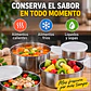 Juego de 5 Recipientes Acero Inoxidable Con Tapa Plástica - Miniatura 7