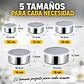 Juego de 5 Recipientes Acero Inoxidable Con Tapa Plástica - Miniatura 9
