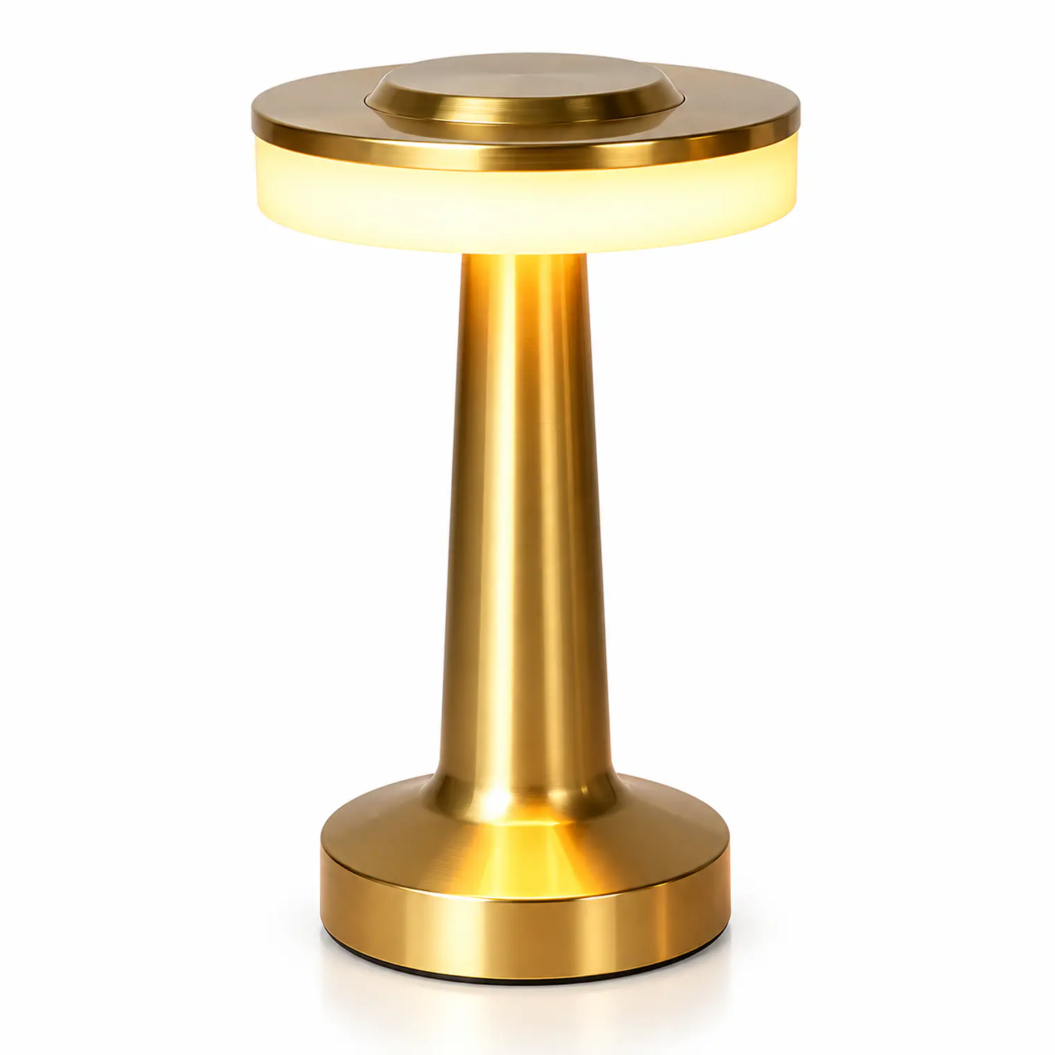 Lampara De Mesa Táctil USB Recargable Elegante Dorada 1
