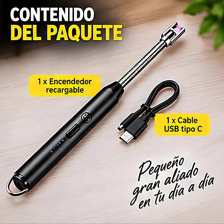 Encendedor Premium Tipo chispero De plasma USB recargable 9