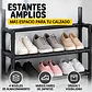 Zapatero Sneakers Organizador Con Perchero 4 Niveles Negro - Miniatura 3