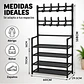 Zapatero Sneakers Organizador Con Perchero 4 Niveles Negro - Miniatura 9