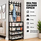 Zapatero Sneakers Organizador Con Perchero 4 Niveles Negro - Miniatura 2
