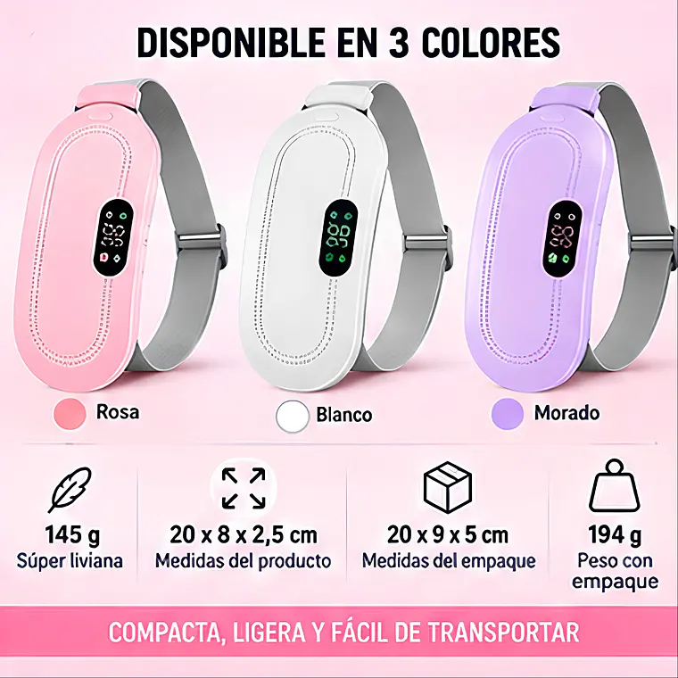 Almohadilla Térmica con Vibrador Masaje Colicos Menstruales 8