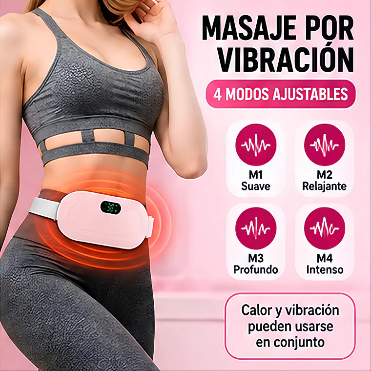 Almohadilla Térmica con Vibrador Masaje Colicos Menstruales 9