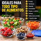 Set de 5 Bowl Recipiente y Contenedor de Vidrio con Tapa  - Miniatura 4