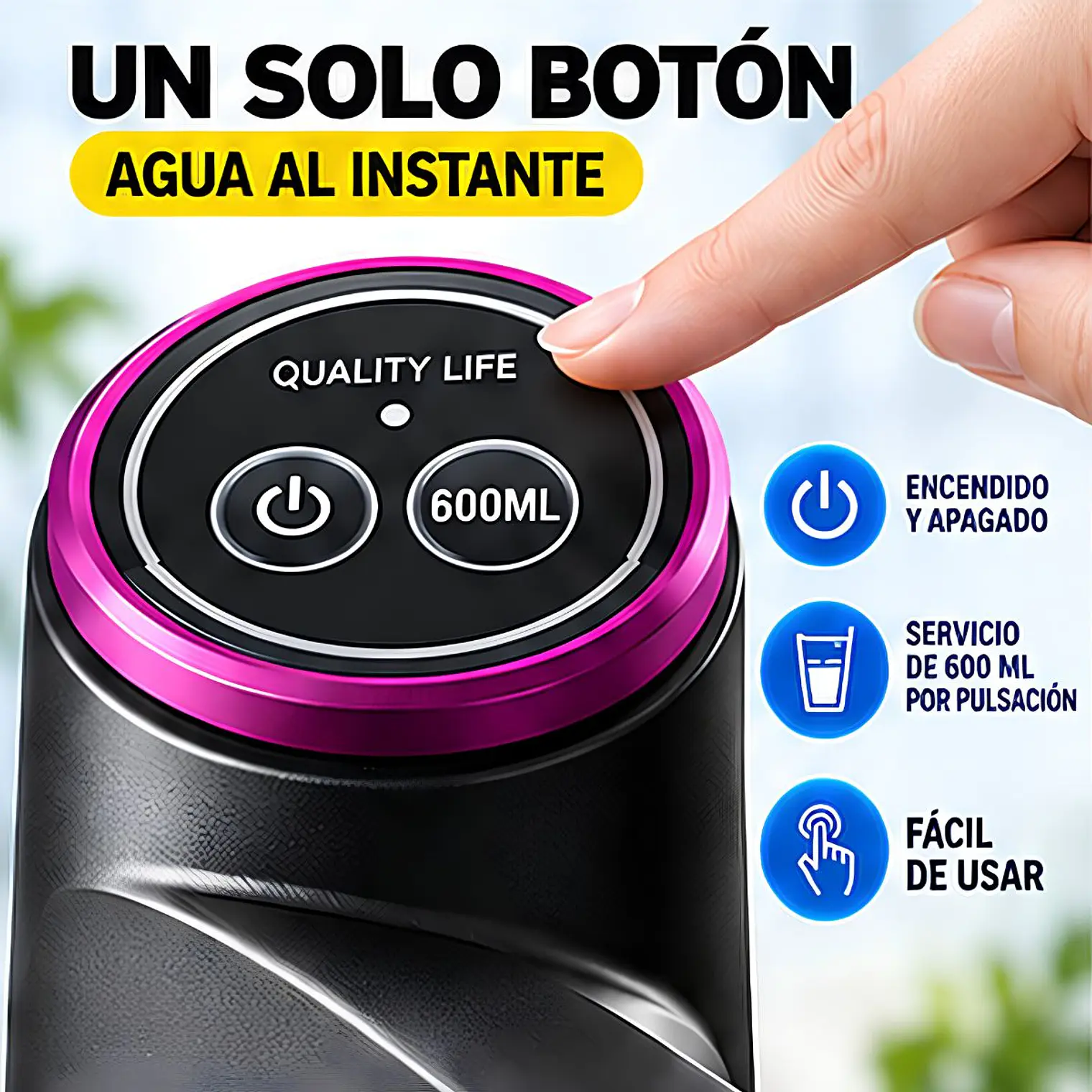 Dispensador de Agua Eléctrico USB Recargable MS-02 5