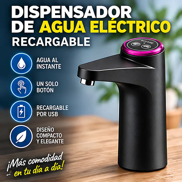 Dispensador de Agua Eléctrico USB Recargable MS-02 2
