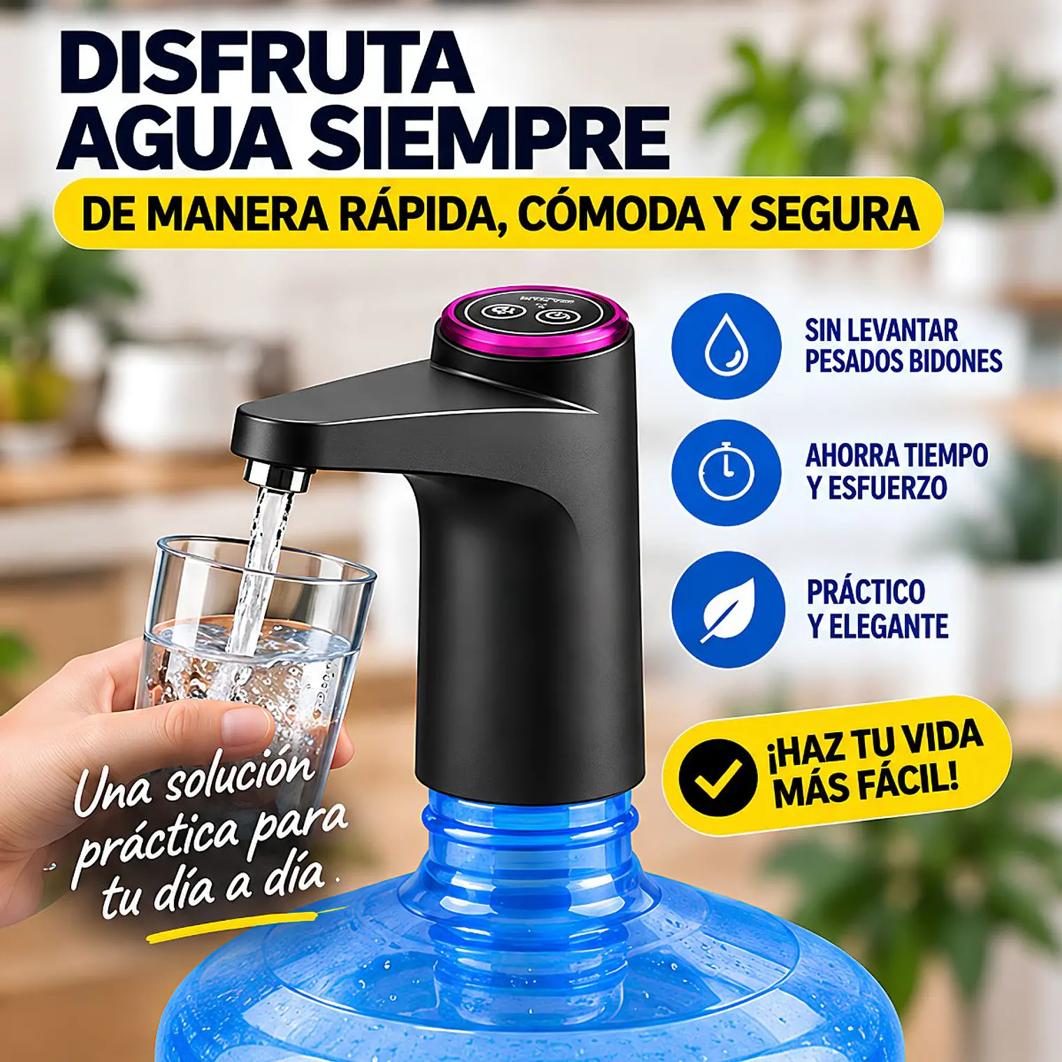 Dispensador de Agua Eléctrico USB Recargable MS-02 3