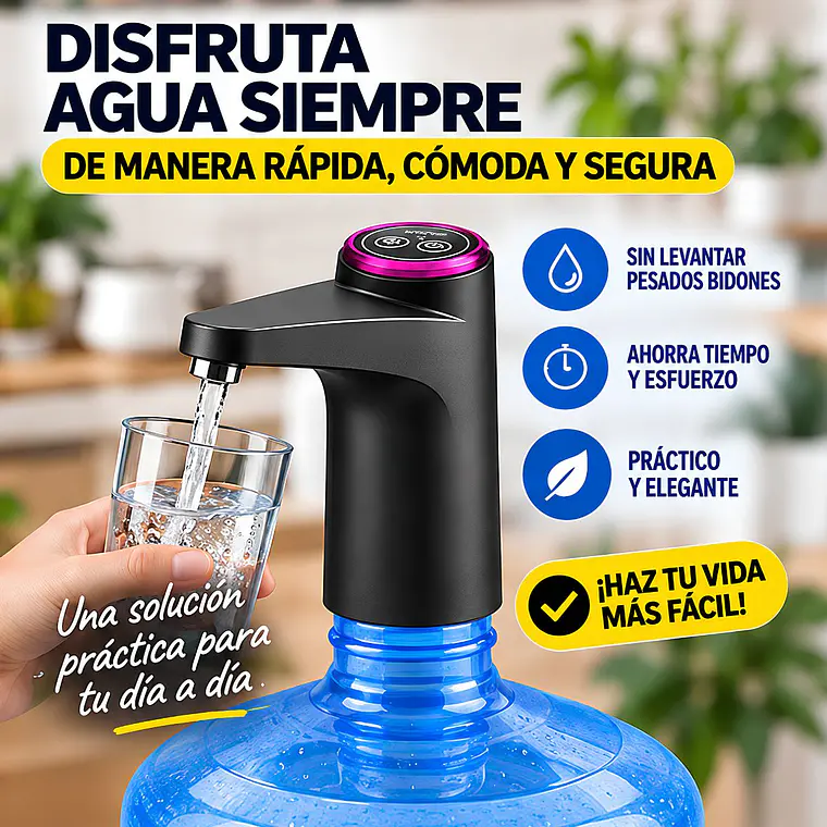 Dispensador de Agua Eléctrico USB Recargable MS-02 3