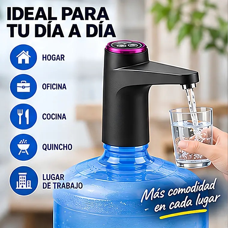 Dispensador de Agua Eléctrico USB Recargable MS-02 4