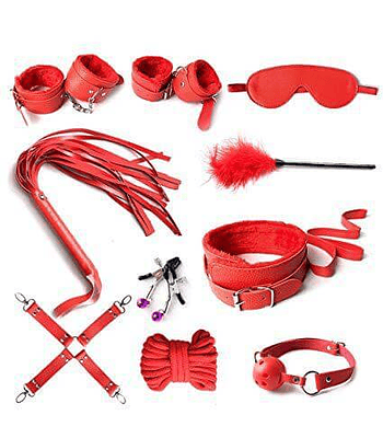 Kit Bondage Rojo 10 Piezas