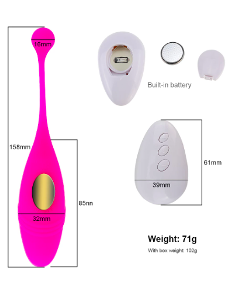 Vibrador Bola con Control Remoto