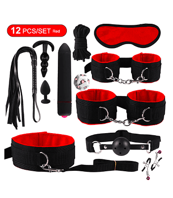 Kit 12 piezas Black Red