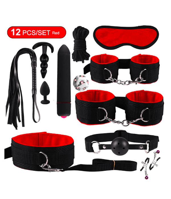 Kit 12 piezas Black Red