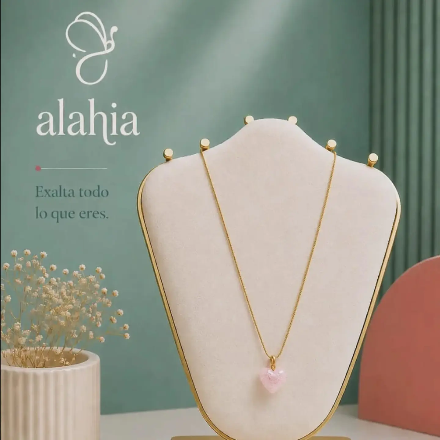 Cadena Singapur con Dije de Corazón de Azúcar: Joyería en Oro / Rodio 1