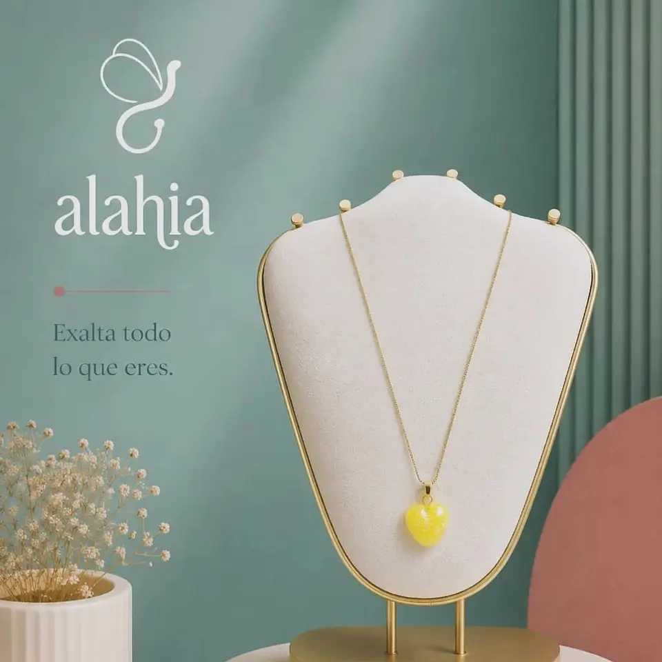 Cadena Singapur con Dije de Corazón de Azúcar: Joyería en Oro / Rodio 2