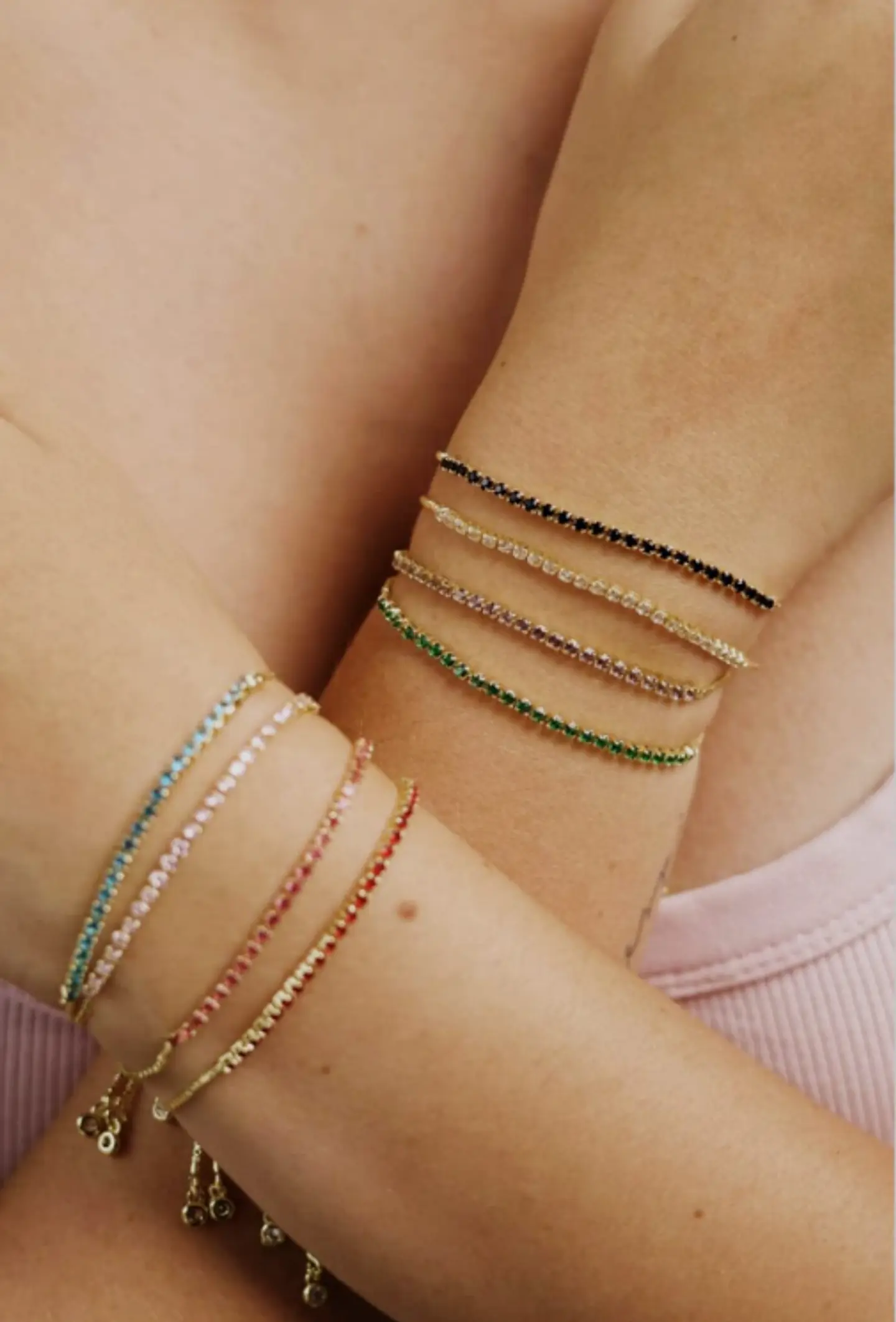 Pulsera de Zircón Delgada en Varios Colores 1