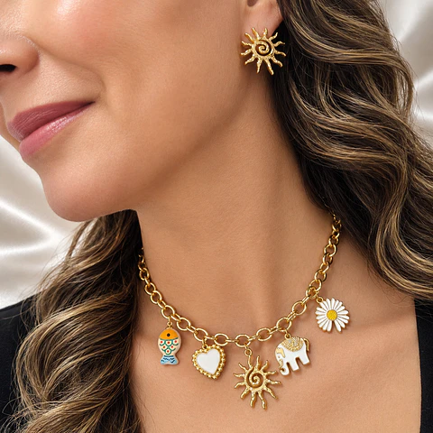 Collar en rodio tipo choker