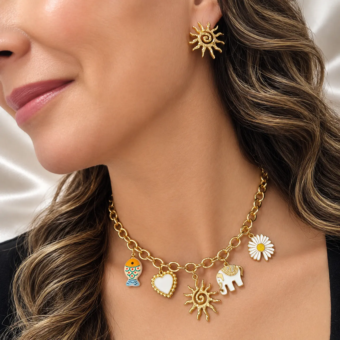 Collar en rodio tipo choker 1