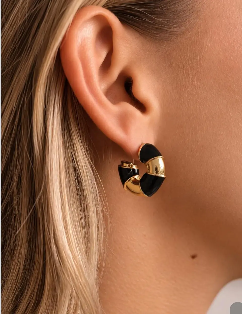 Arete en rodio en forma de media Luna  1
