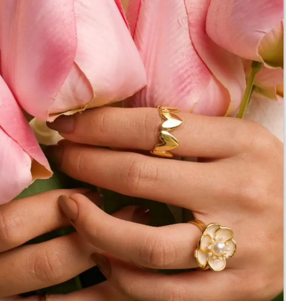 Anillos en rodio graduables 1