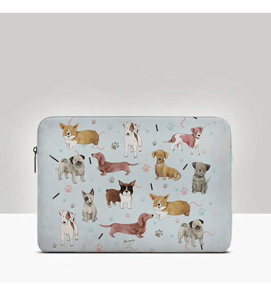 FUNDA NOTEBOOK PERRITOS 