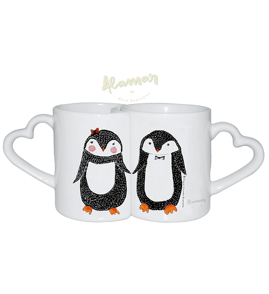 TAZONES PAREJA PINGÜINOS 