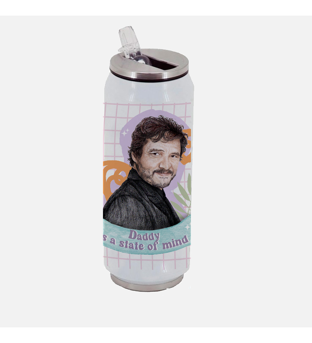 BOTELLA TERMICA TIPO LATA PEDRO PASCAL