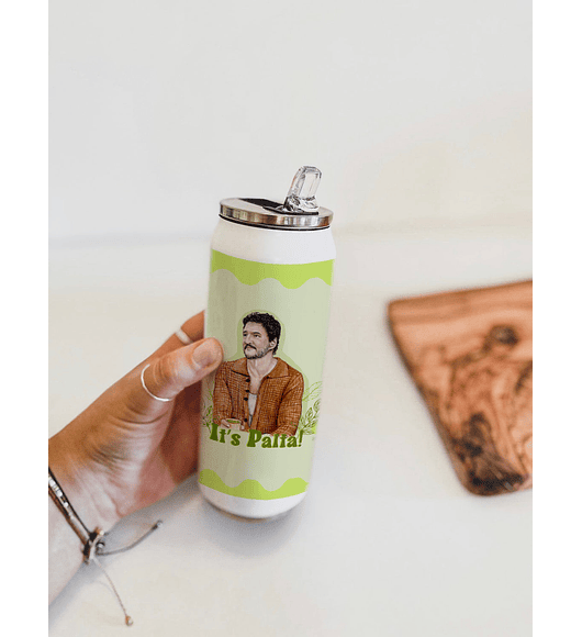 BOTELLA TERMICA TIPO LATA PEDRO PASCAL