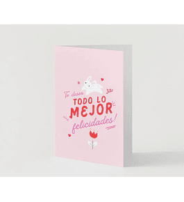 TARJETA SALUDO TE DESEO LO MEJOR 