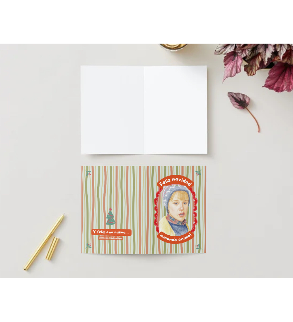 TARJETA SALUDO NAVIDAD MI POBRE ANGELITO