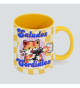 TAZÓN COLOR SALUDOS CORDIALES 