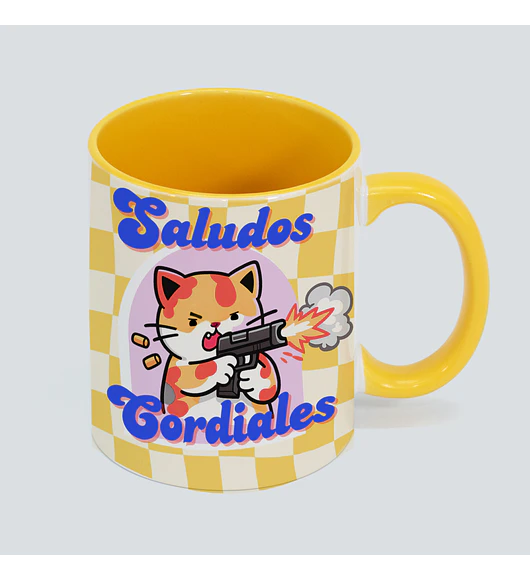 TAZÓN COLOR SALUDOS CORDIALES 