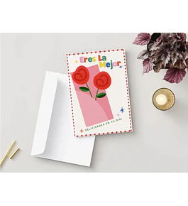 TARJETA DE SALUDO ERES LA MEJOR 